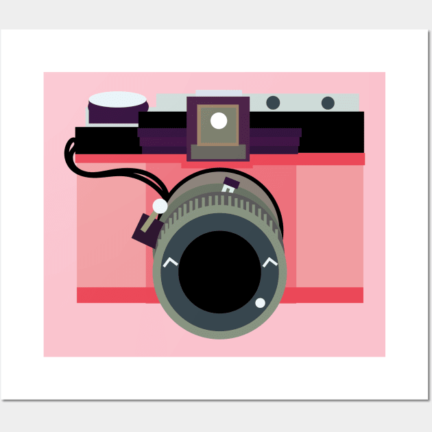 Pink Aesthetic Camera Wall Art by courtneylgraben